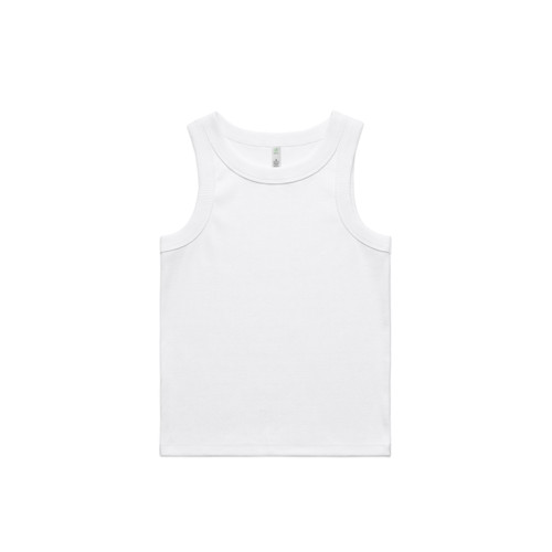 WHITE wo's-organic-rib-tank-white